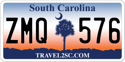 SC license plate ZMQ576