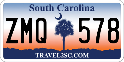 SC license plate ZMQ578