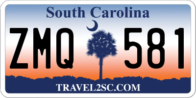 SC license plate ZMQ581