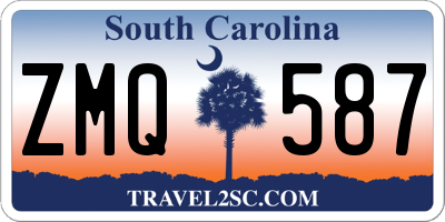 SC license plate ZMQ587