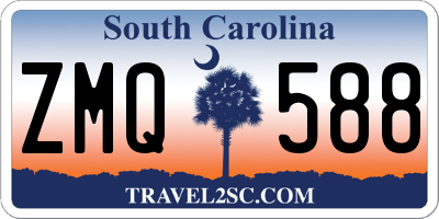 SC license plate ZMQ588
