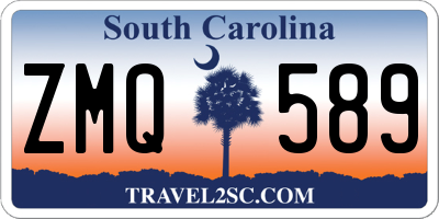 SC license plate ZMQ589