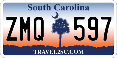 SC license plate ZMQ597