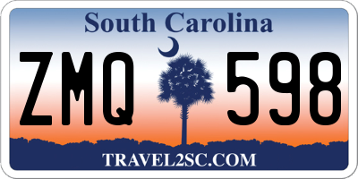 SC license plate ZMQ598