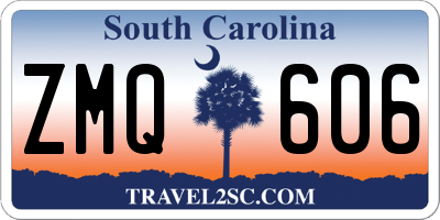 SC license plate ZMQ606