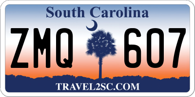 SC license plate ZMQ607