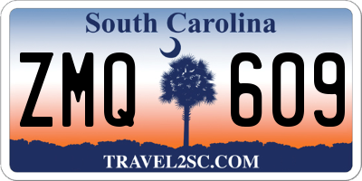 SC license plate ZMQ609