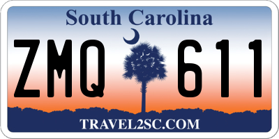 SC license plate ZMQ611
