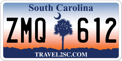 SC license plate ZMQ612