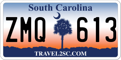 SC license plate ZMQ613