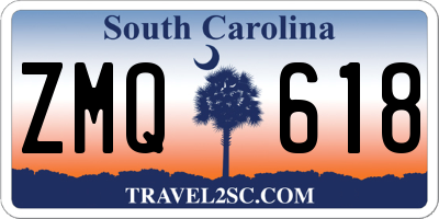 SC license plate ZMQ618