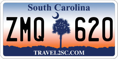 SC license plate ZMQ620