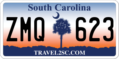 SC license plate ZMQ623