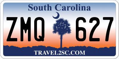 SC license plate ZMQ627