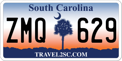SC license plate ZMQ629
