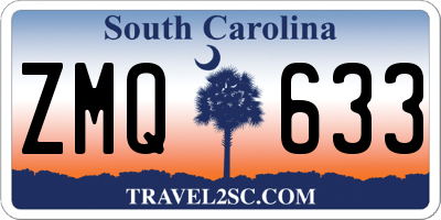 SC license plate ZMQ633
