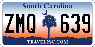 SC license plate ZMQ639