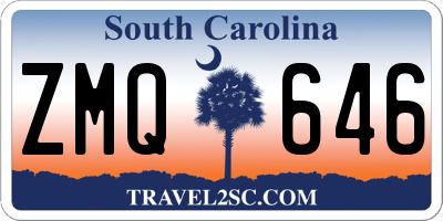 SC license plate ZMQ646