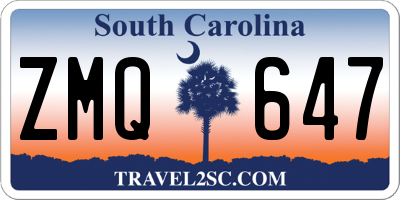 SC license plate ZMQ647