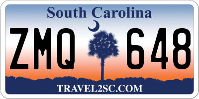 SC license plate ZMQ648