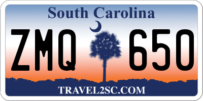 SC license plate ZMQ650