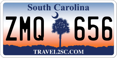 SC license plate ZMQ656