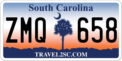 SC license plate ZMQ658