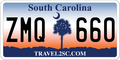 SC license plate ZMQ660