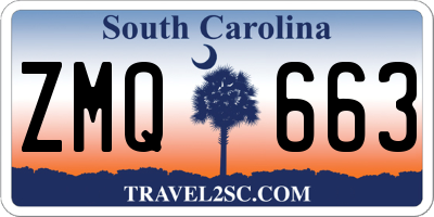 SC license plate ZMQ663
