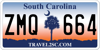 SC license plate ZMQ664