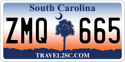 SC license plate ZMQ665