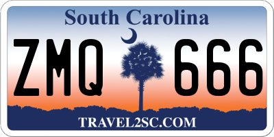 SC license plate ZMQ666