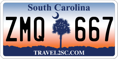SC license plate ZMQ667