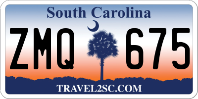 SC license plate ZMQ675