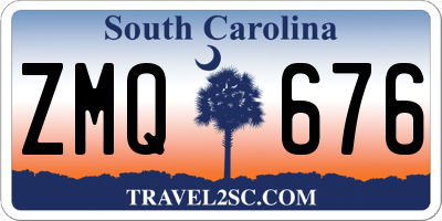 SC license plate ZMQ676