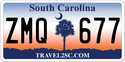 SC license plate ZMQ677