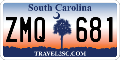 SC license plate ZMQ681