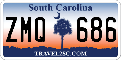 SC license plate ZMQ686