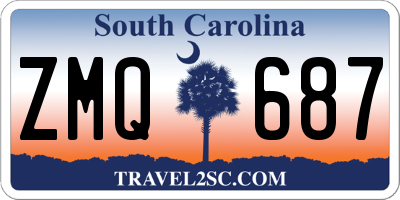 SC license plate ZMQ687
