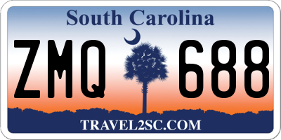 SC license plate ZMQ688