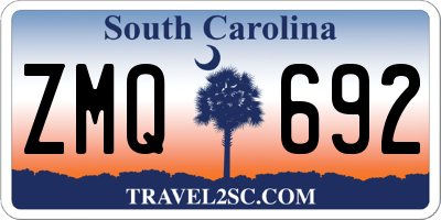 SC license plate ZMQ692