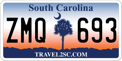 SC license plate ZMQ693