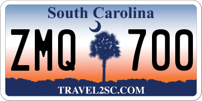 SC license plate ZMQ700