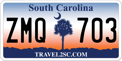 SC license plate ZMQ703