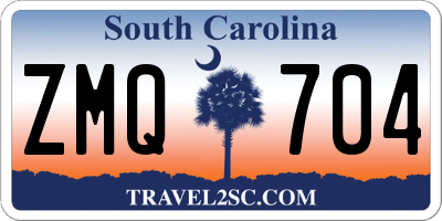 SC license plate ZMQ704