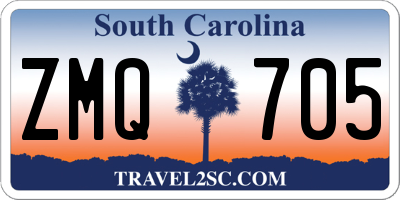 SC license plate ZMQ705