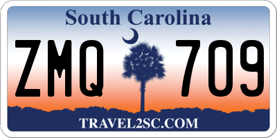 SC license plate ZMQ709