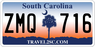 SC license plate ZMQ716