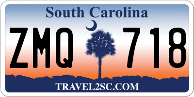 SC license plate ZMQ718