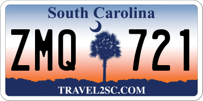 SC license plate ZMQ721